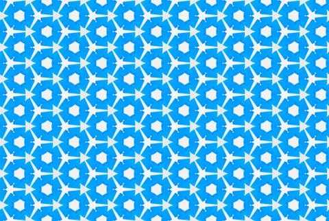 Seamless geometric pattern. Used gradient, in blue colors, white background. 스톡 일러스트