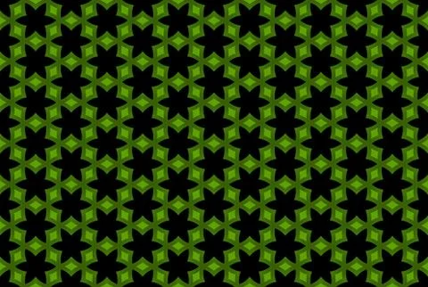 Seamless geometric pattern. Used gradient, in green, black colors. Stock Illustration