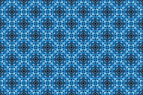 Seamless geometric pattern. Used gradient, in blue, grey, black colors. Stock Illustration