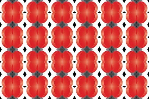 Seamless geometric pattern. Used gradient, in red, grey, black, white colors. Stock Illustration