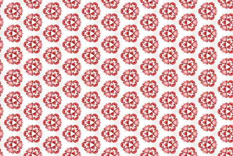 Seamless geometric pattern. Used gradient, in red colors, white background. Illustrazione stock