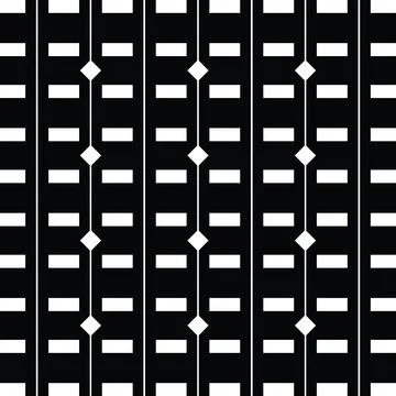 Seamless geometric pattern. Vector illustration. Black and white. Stock Illustration
