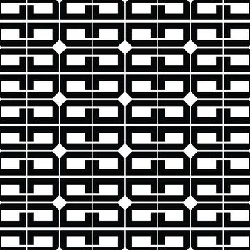 Seamless geometric pattern. Vector illustration. Black and white. Stock Illustration