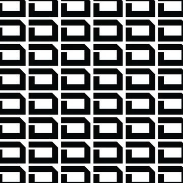 Seamless geometric pattern. Vector illustration. Black and white. Stock Illustration