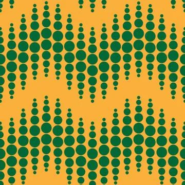 Seamless geometric pattern. Vertical wavy dots. Vector repeating texture with Stock Illustration