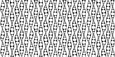 Seamless geometric pattern with waves and bubbles Stock Illustration
