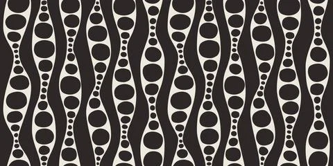 Seamless geometric pattern with waves and bubbles Stock Illustration