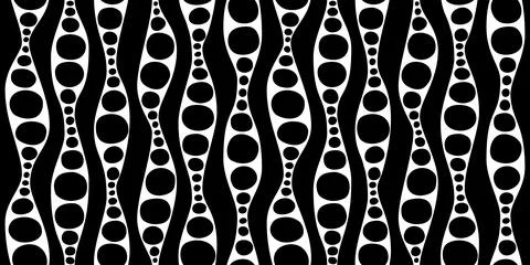 Seamless geometric pattern with waves and bubbles Stock Illustration
