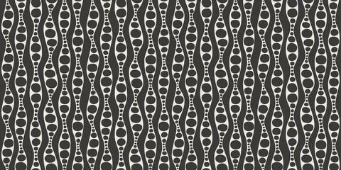Seamless geometric pattern with waves and bubbles Illustrazione stock