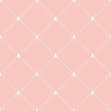 Seamless Geometric Pattern With White Dotted Rhombuses Stock Illustration