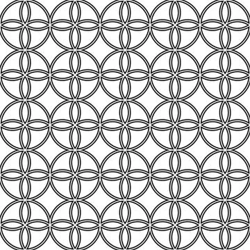Seamless geometric pattern whith black color lines. Stock Illustration