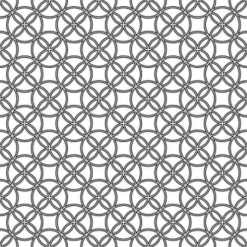Seamless geometric pattern whith black color lines. Stock Illustration