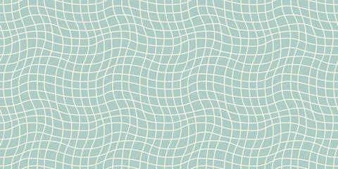 Seamless geometric pattern with woven and distorted checkers Illustrazione stock