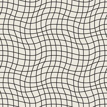 Seamless geometric pattern with woven wavy lines Stock Illustration
