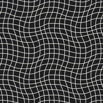Seamless geometric pattern with woven wavy lines Stock Illustration