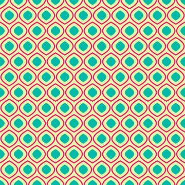 Seamless geometric pattern on yellow background Ilustração Stock