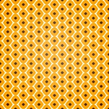 Seamless geometric pattern on yellow background Stock Illustration