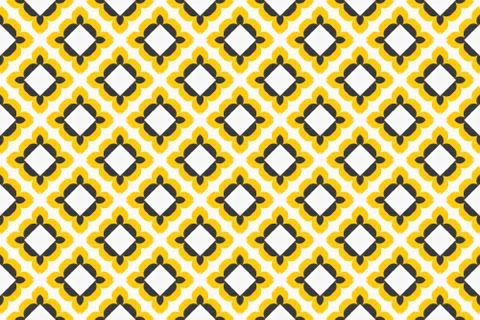 Seamless geometric pattern. In yellow, black, white colors. Stock Illustration