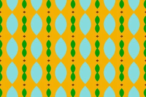 Seamless geometric pattern. In yellow, blue, green, brown colors. Stock Illustration