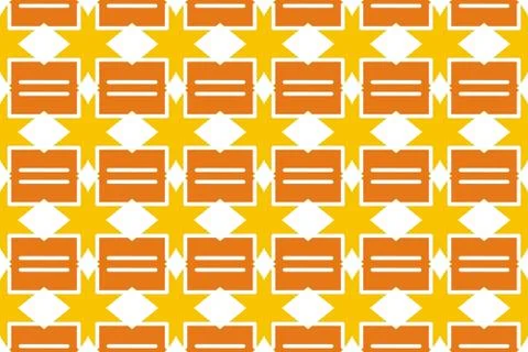 Seamless geometric pattern. In yellow, brown, white colors. Stock Illustration