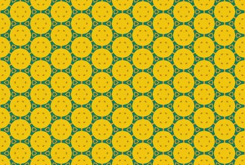 Seamless geometric pattern. In yellow, green colors. Stock Illustration