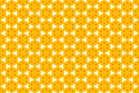 Seamless geometric pattern. In yellow, orange, white colors. Stock Illustration