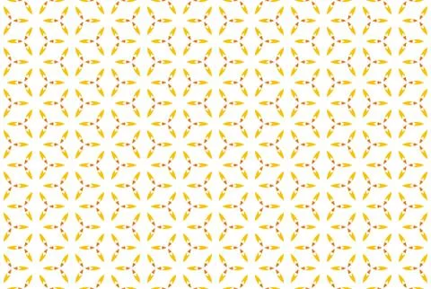 Seamless geometric pattern. In yellow, orange, white colors. Stock Illustration