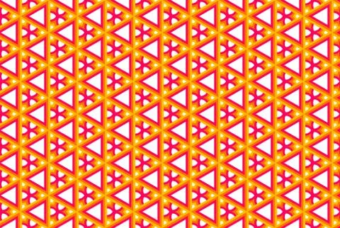 Seamless geometric pattern. In yellow, orange, red, white colors. Stock Illustration