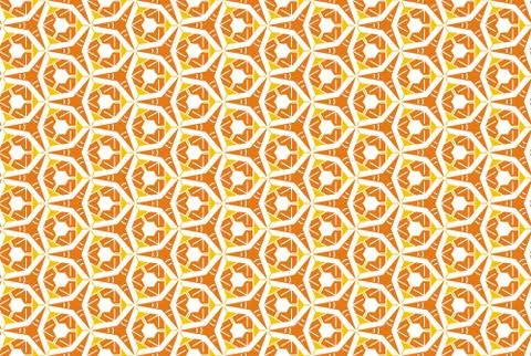 Seamless geometric pattern. In yellow, orange, white colors. Stock Illustration