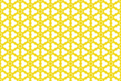 Seamless geometric pattern. In yellow, white colors. Stock Illustration