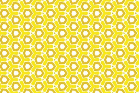 Seamless geometric pattern. In yellow, white colors. Stock Illustration