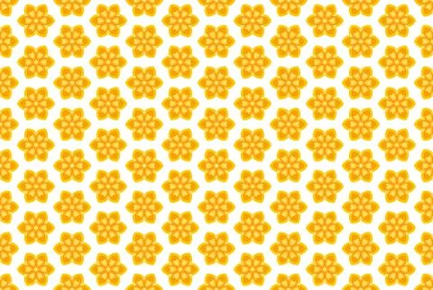 Seamless geometric pattern. In yellow, white colors. Stock Illustration