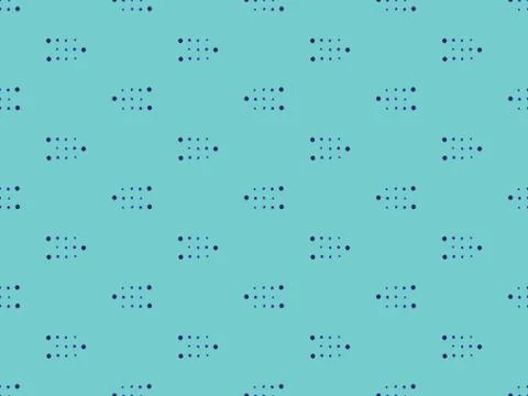Seamless geometric patterns on a cyan background. Hand-drawn in high resolution Stock Illustration