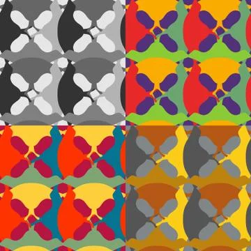 Seamless geometric patterns Stock Illustration