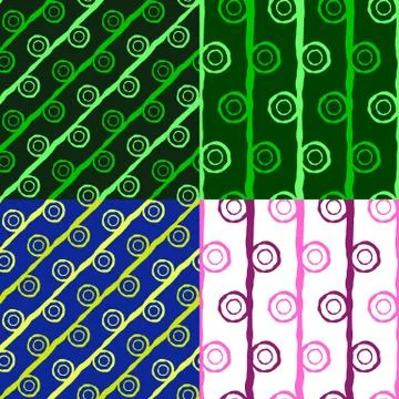 Seamless geometric patterns Stock Illustration