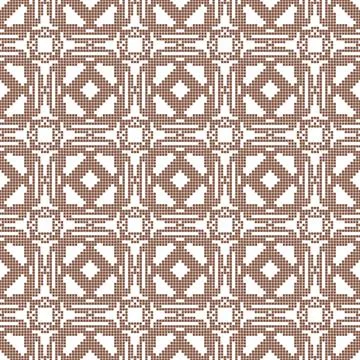 Seamless geometric pixel art pattern Stock Illustration