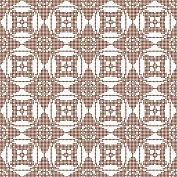 Seamless geometric pixel art pattern Illustrazione stock