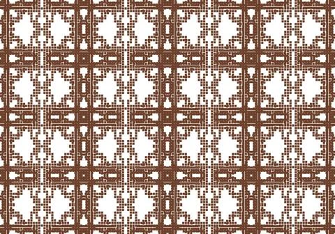 Seamless geometric pixel art pattern Stock Illustration