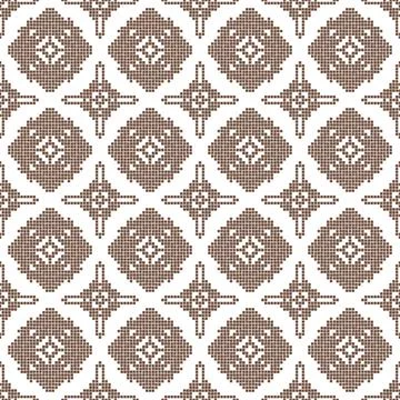 Seamless geometric pixel art pattern Illustrazione stock