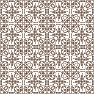 Seamless geometric pixel art pattern Stock-Illustration