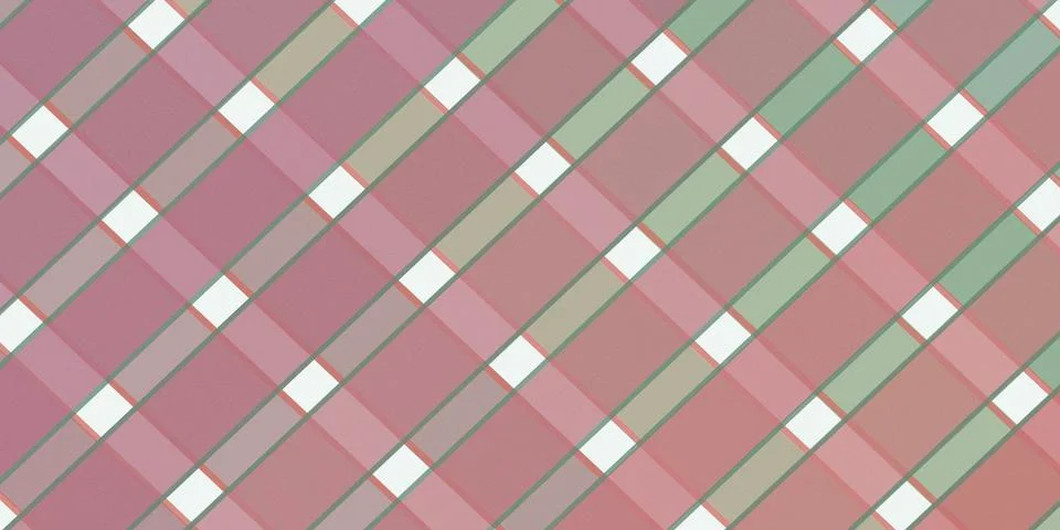 A seamless geometric plaid pattern in soft mint green and dusty pink create.. Stock Illustration