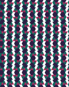 Seamless geometric polygons patterns Stock Illustration