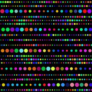 Seamless geometric psychedelic pattern with circles Stock Illustration