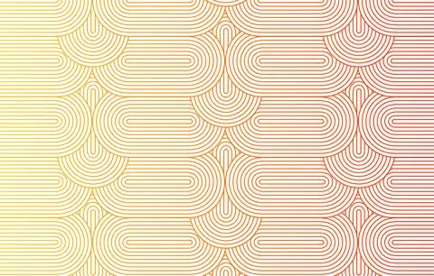 Seamless Geometric Retro Line Pattern Background in Soft Beige and Orange f.. Illustrazione stock