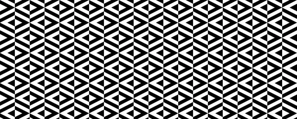 Seamless geometric rhombus pattern. Black white ethnic diamond repeating Stock Illustration