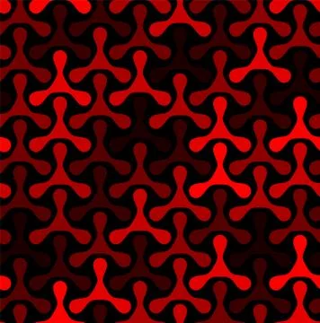 Seamless Geometric Ruby Triangles on Black Background Vector Pattern Stock Illustration