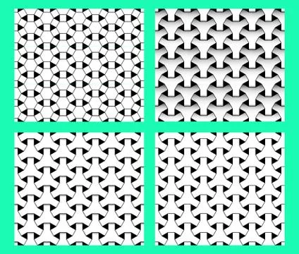 Seamless geometric stencil pattern, vector art Stock Illustration