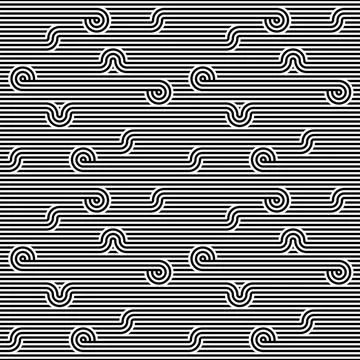 Seamless geometric striped pattern. Geometric graphic texture with maze elements Stock-Illustration