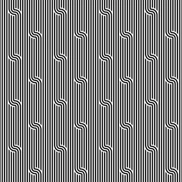Seamless geometric striped pattern. Geometric graphic texture with maze elements イラスト素材