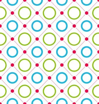 Seamless Geometric Texture, Kid Contrast Background Illustrazione stock